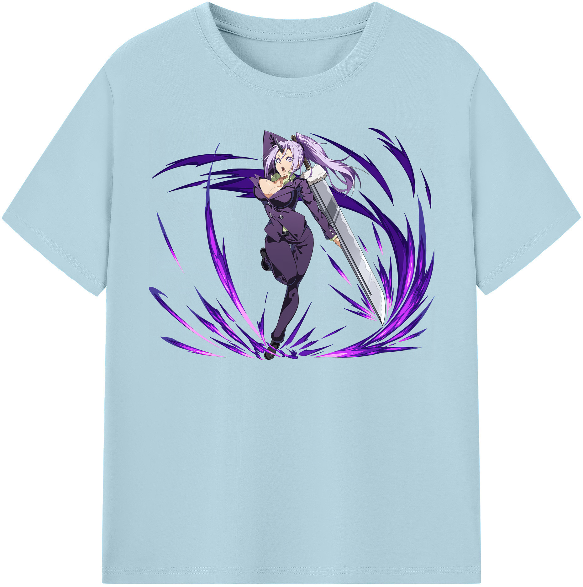 （画像用） 転スラ Regarding Reincarnated to Slime 綿100％半袖Tシャツ（フロントプリント）